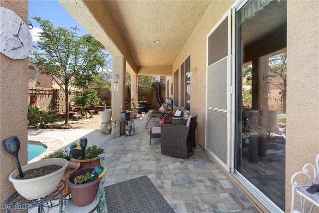 648 Sunrise Lake Pl, Henderson, NV 89002 - view of patio with a fenced backyard