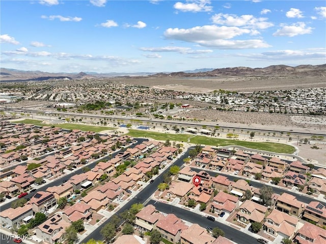 648 Sunrise Lake Pl, Henderson, NV 89002 - aerial view with a mountain view and a residential view