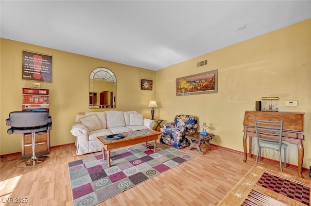9000 Las Vegas Blvd Unit 1047, Las Vegas, NV 89123 - living room featuring visible vents, wood finished floors, and baseboards