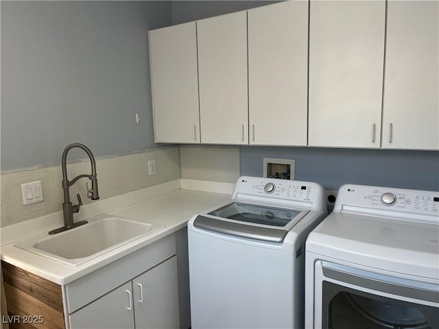 8209 Chapelle Ct, Las Vegas, NV 89131 - washroom featuring independent washer and dryer and cabinet space