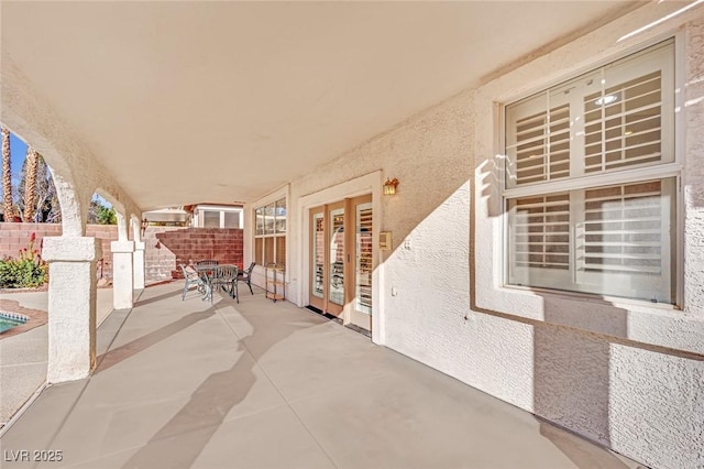 3755 Broadmead St, Las Vegas, NV 89147 - view of patio / terrace with french doors and outdoor dining space