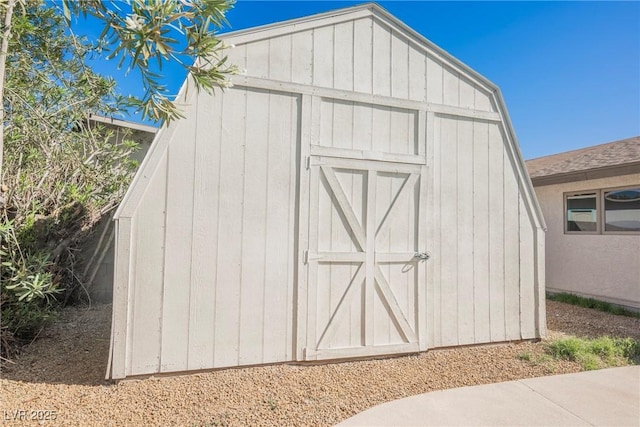 view of shed