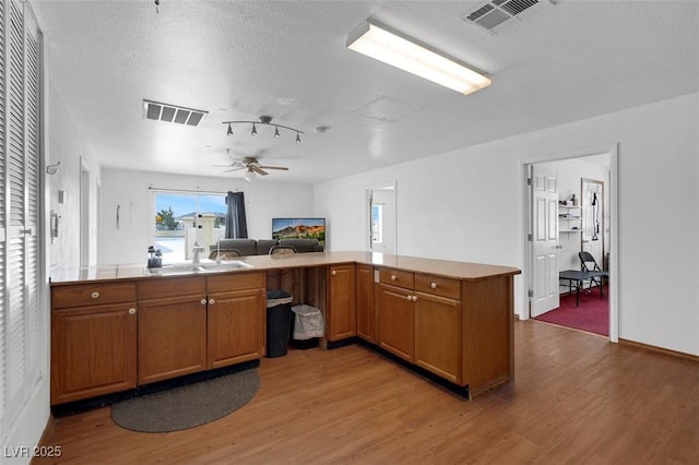 1800 Red Rock Dr, Pahrump, NV 89048 - kitchen featuring a sink, visible vents, and light wood finished floors