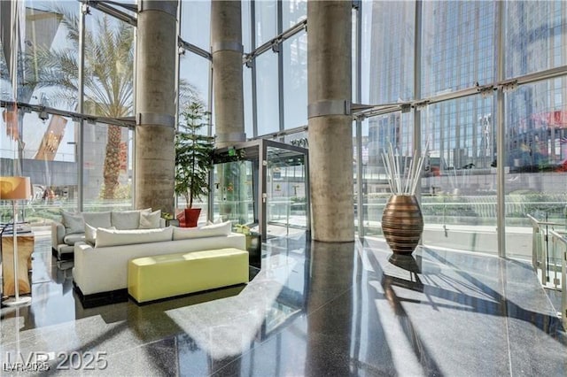 3726 Las Vegas Blvd Unit 2605, Las Vegas, NV 89158 - building lobby with a towering ceiling and floor to ceiling windows