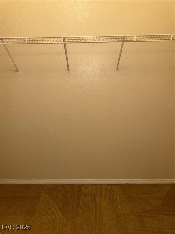 walk in closet featuring carpet
