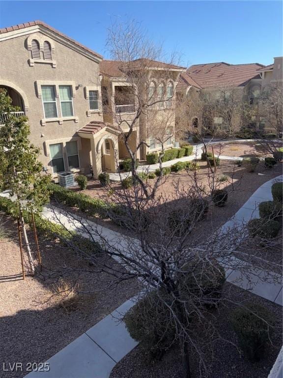exterior space with stucco siding