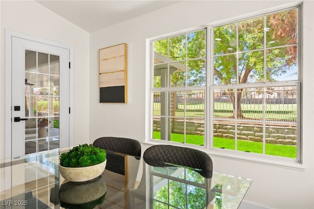 interior space with a healthy amount of sunlight