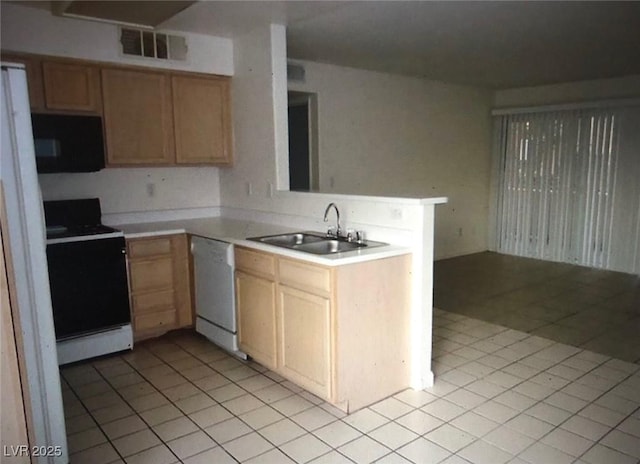3041 Casey Dr Unit 101, Las Vegas, NV 89120 - kitchen featuring range with electric cooktop, dishwasher, and light brown cabinetry