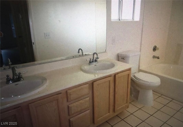 3041 Casey Dr Unit 101, Las Vegas, NV 89120 - bathroom featuring double vanity, tile patterned flooring, and shower / bath combination