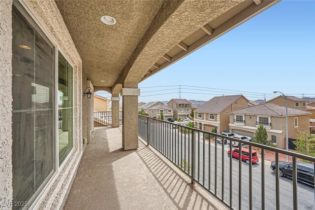 balcony with a residential view
