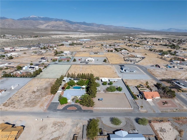 2681 Underbrush Ave, Pahrump, NV 89048 - drone / aerial view featuring a mountain view and view of desert