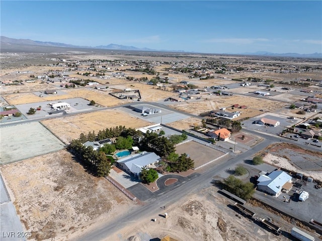 2681 Underbrush Ave, Pahrump, NV 89048 - aerial view with a residential view, view of desert, and a mountain view