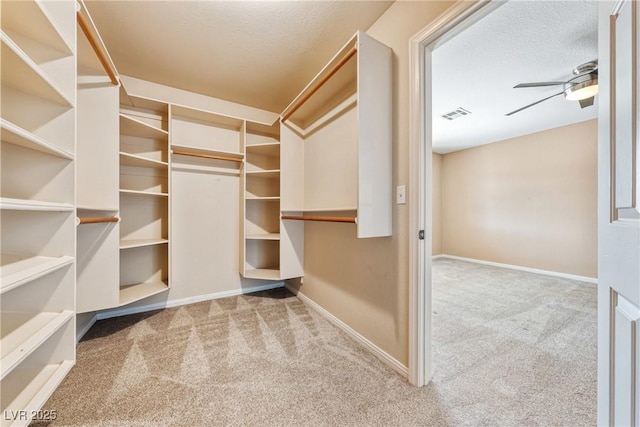 2681 Underbrush Ave, Pahrump, NV 89048 - spacious closet featuring a ceiling fan, carpet flooring, and visible vents