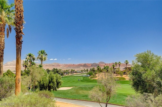 519 Via Garofano Ave, Henderson, NV 89011 - view of community featuring a mountain view, view of golf course, and a lawn