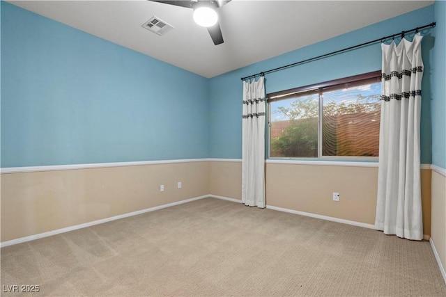 1776 Gentle Brook St, North Las Vegas, NV 89084 - carpeted spare room featuring baseboards, a ceiling fan, and visible vents