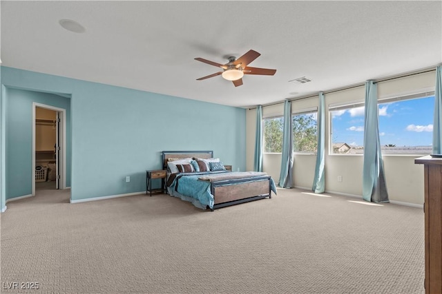 1776 Gentle Brook St, North Las Vegas, NV 89084 - carpeted bedroom featuring visible vents, baseboards, and ceiling fan