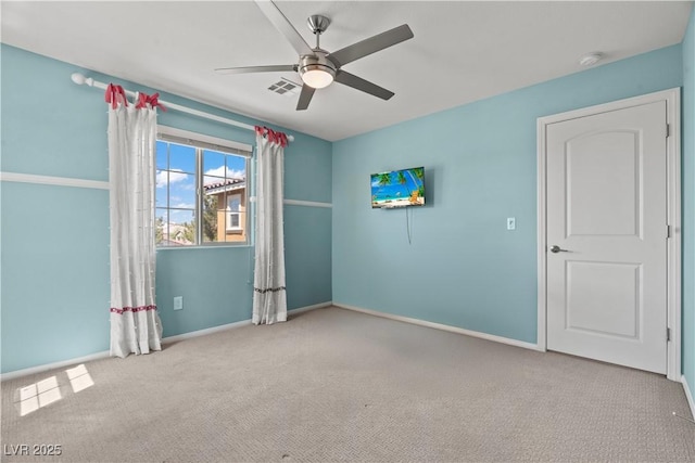1776 Gentle Brook St, North Las Vegas, NV 89084 - empty room with visible vents, ceiling fan, baseboards, and carpet floors