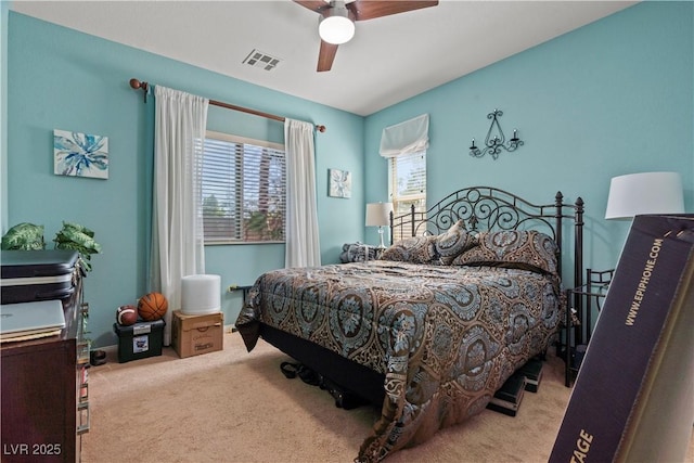 1776 Gentle Brook St, North Las Vegas, NV 89084 - carpeted bedroom featuring visible vents and a ceiling fan