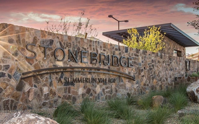 view of community sign