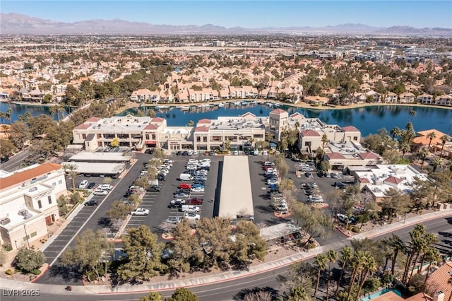 8109 Moonstone Cir, Las Vegas, NV 89128 - aerial view with a water and mountain view