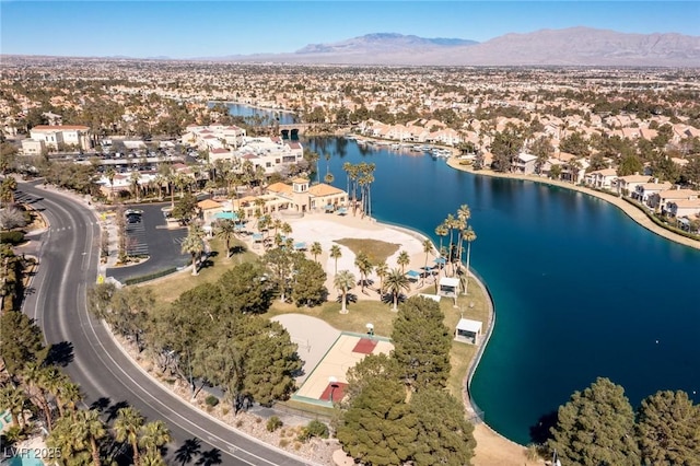 8109 Moonstone Cir, Las Vegas, NV 89128 - birds eye view of property featuring a water and mountain view