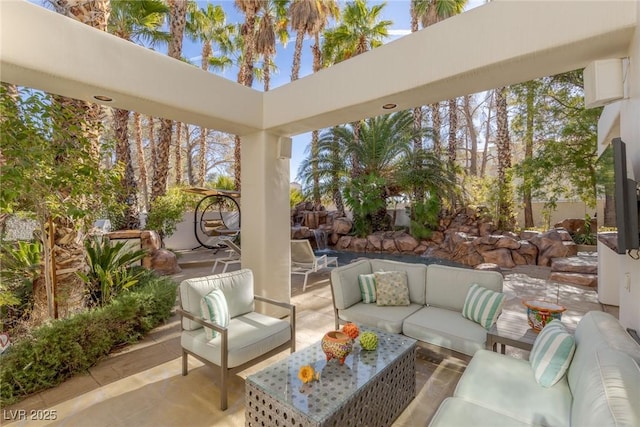 8109 Moonstone Cir, Las Vegas, NV 89128 - view of patio / terrace with outdoor lounge area
