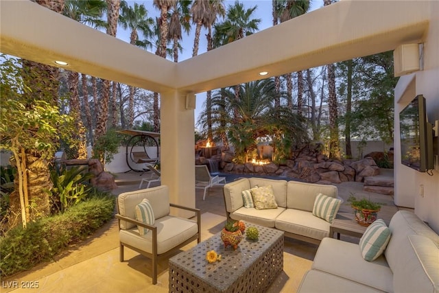 8109 Moonstone Cir, Las Vegas, NV 89128 - view of patio / terrace featuring an outdoor hangout area