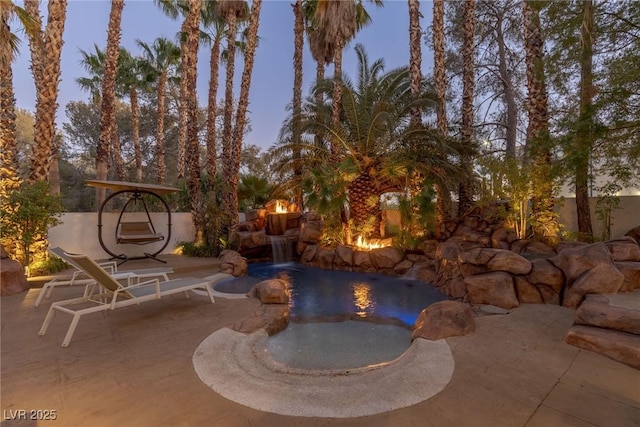 8109 Moonstone Cir, Las Vegas, NV 89128 - view of patio / terrace featuring a fenced in pool
