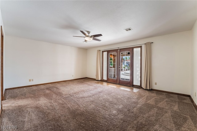 6861 E Washington Ave, Las Vegas, NV 89110 - carpeted empty room featuring ceiling fan and baseboards