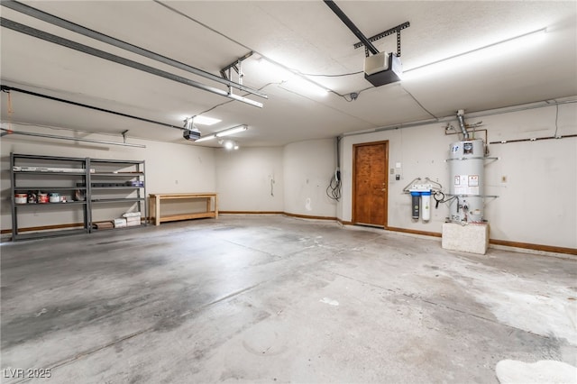 6861 E Washington Ave, Las Vegas, NV 89110 - garage featuring water heater and a garage door opener