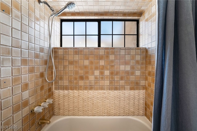 6861 E Washington Ave, Las Vegas, NV 89110 - bathroom with shower / bathtub combination with curtain
