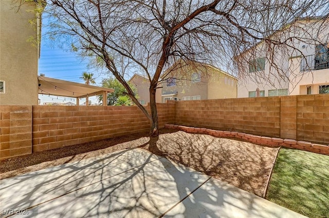 view of patio / terrace with a fenced backyard