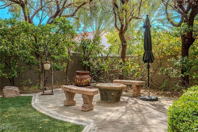 11814 Canons Brook Dr, Las Vegas, NV 89141 - view of patio / terrace with a fenced backyard