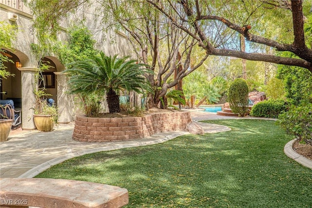 11814 Canons Brook Dr, Las Vegas, NV 89141 - view of yard with a patio and an outdoor pool