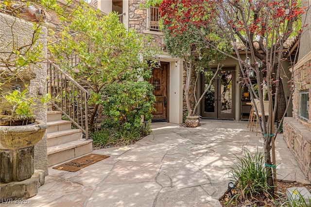 11814 Canons Brook Dr, Las Vegas, NV 89141 - view of exterior entry featuring french doors