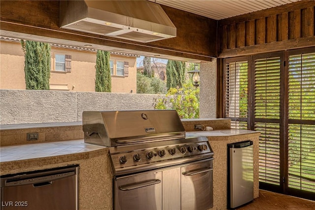 11814 Canons Brook Dr, Las Vegas, NV 89141 - view of patio featuring an outdoor kitchen and area for grilling