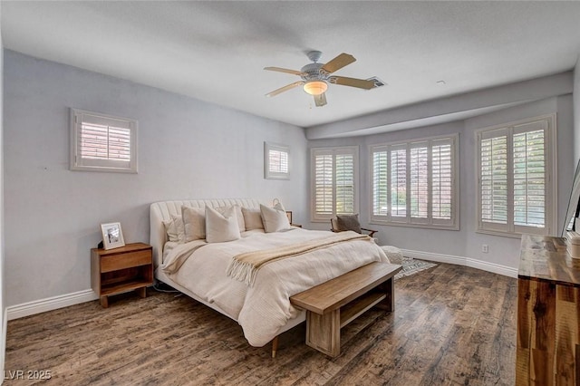 11342 Early Sun Ct, Las Vegas, NV 89135 - bedroom with multiple windows, baseboards, and wood finished floors