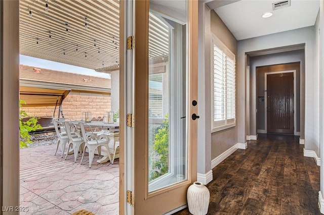 11342 Early Sun Ct, Las Vegas, NV 89135 - doorway to outside featuring visible vents and baseboards