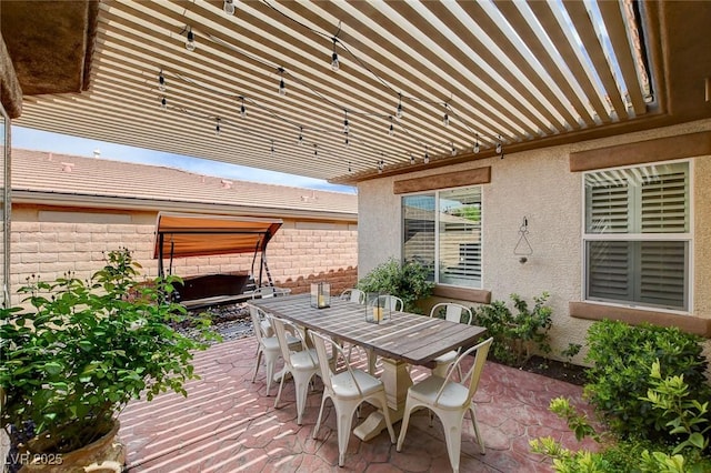 11342 Early Sun Ct, Las Vegas, NV 89135 - view of patio featuring outdoor dining space and fence