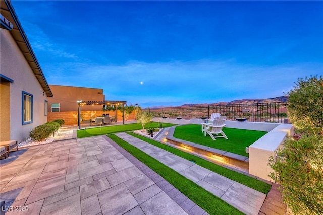 93 Reverie Heights Ave, Henderson, NV 89011 - view of patio / terrace featuring a pergola and a fenced backyard
