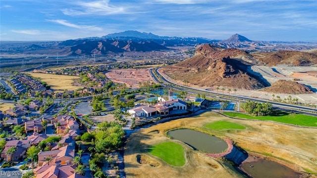 93 Reverie Heights Ave, Henderson, NV 89011 - birds eye view of property featuring a mountain view, a residential view, and view of golf course