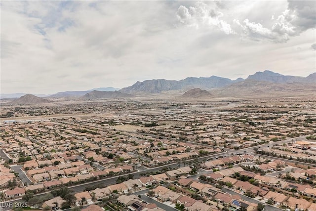 mountain view with a residential view