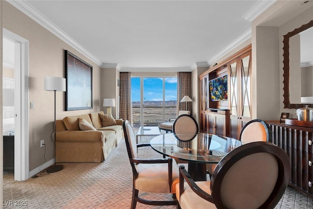 125 E Harmon Ave Unit 2220, Las Vegas, NV 89109 - dining area with crown molding and baseboards
