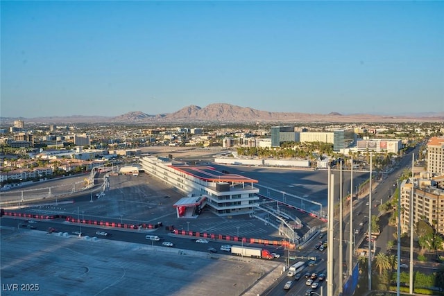 125 E Harmon Ave Unit 2220, Las Vegas, NV 89109 - drone / aerial view featuring a city view and a mountain view