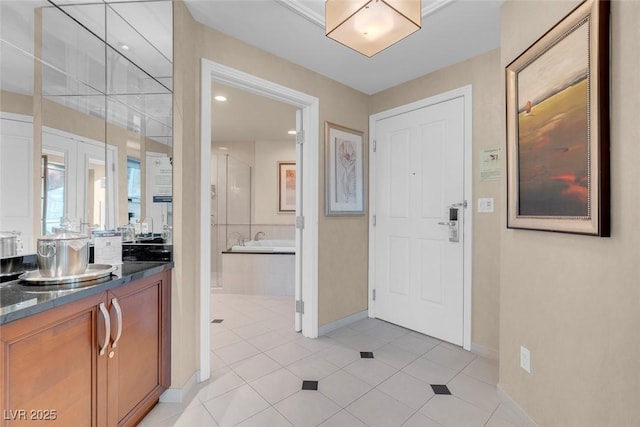 145 E Harmon Ave Unit 2411, Las Vegas, NV 89109 - entrance foyer featuring light tile patterned floors, french doors, and baseboards