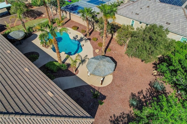 birds eye view of property