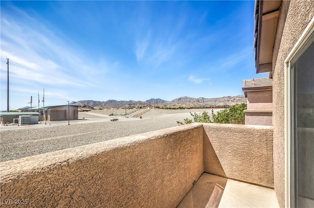 balcony with a mountain view