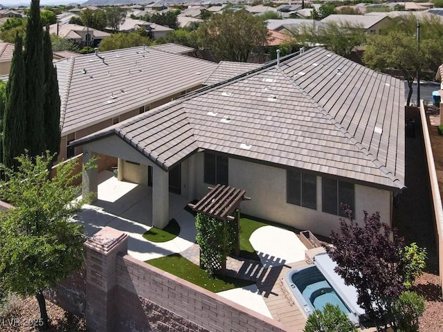 7806 Sundial Peak St, Las Vegas, NV 89166 - aerial view of residential area featuring a pool area