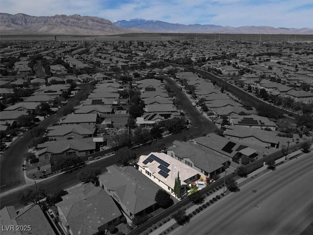 7806 Sundial Peak St, Las Vegas, NV 89166 - aerial perspective of suburban area featuring a mountain backdrop