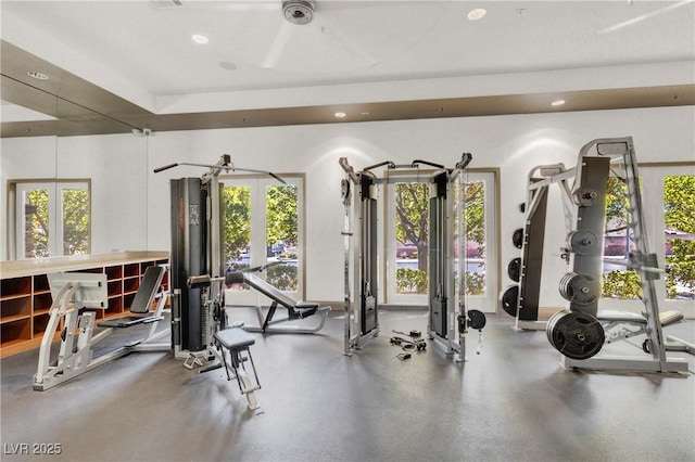 7806 Sundial Peak St, Las Vegas, NV 89166 - gym featuring recessed lighting